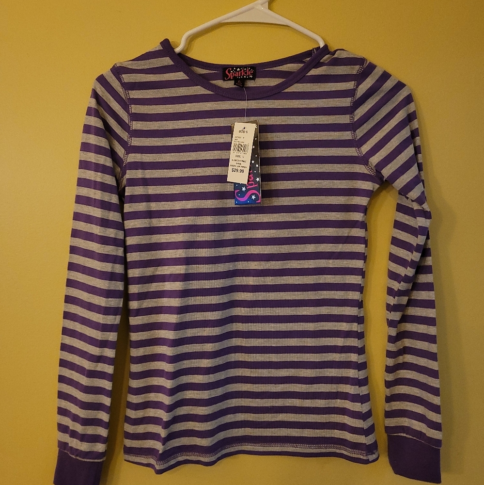 Girls Long Sleeve Striped Shirt